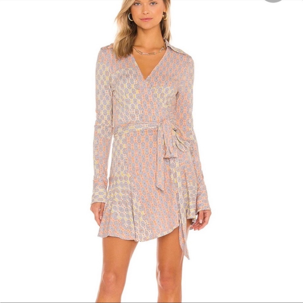 FREE PEOPLE Rhetta Wrap Dress in Ivory NWT